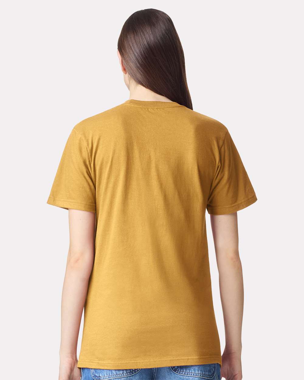 Fine Jersey Tee - OnModelBack - B00127293 - Mustard