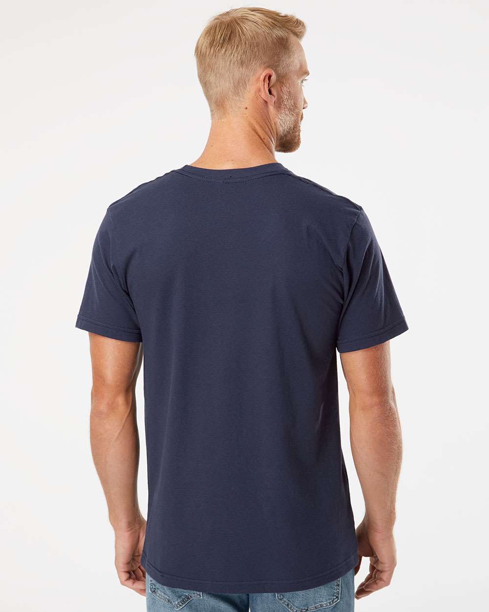 Fine Jersey Tee - OnModelBack - B00127652 - Navy