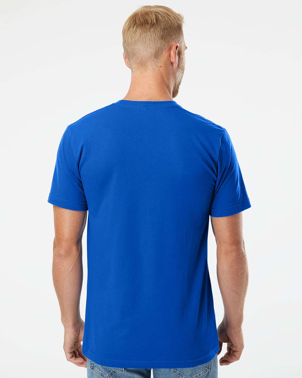 Fine Jersey Tee - OnModelBack - B00127752 - Royal Blue