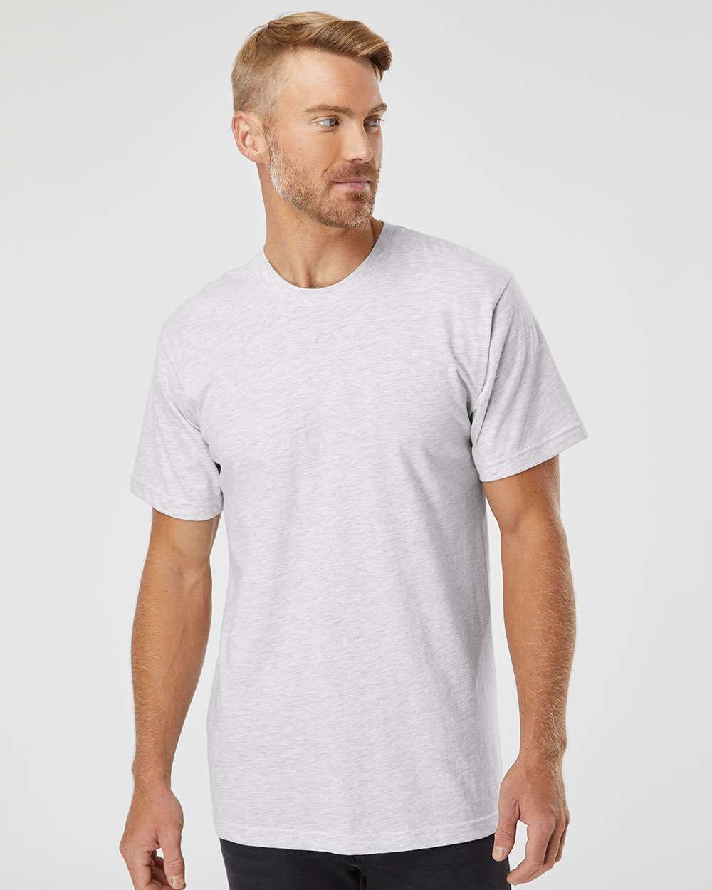 Fine Jersey Tee - OnModelFront - B00127022 - Ash Grey