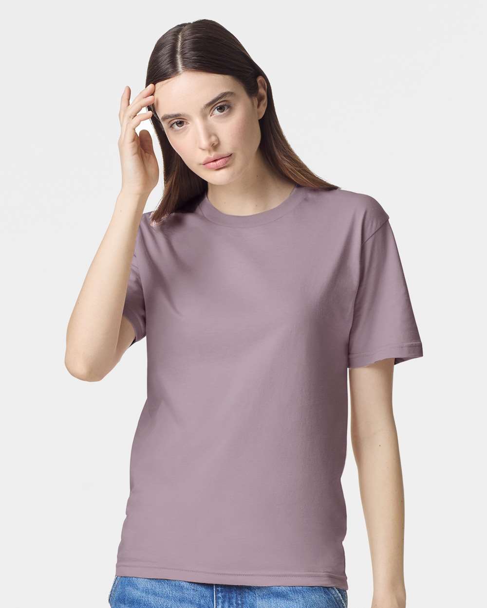 Fine Jersey Tee - OnModelFront - B00127063 - Smokey Violet