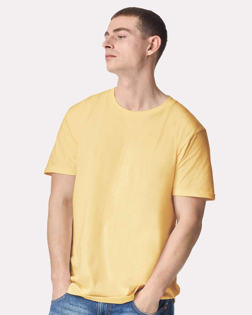 Fine Jersey Tee - OnModelFront - B00127193 - Panna Cotta