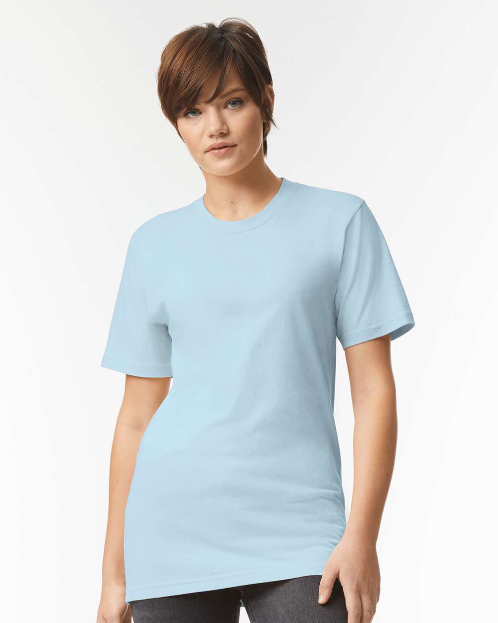 Fine Jersey Tee - OnModelFront - B00127203 - Powder Blue
