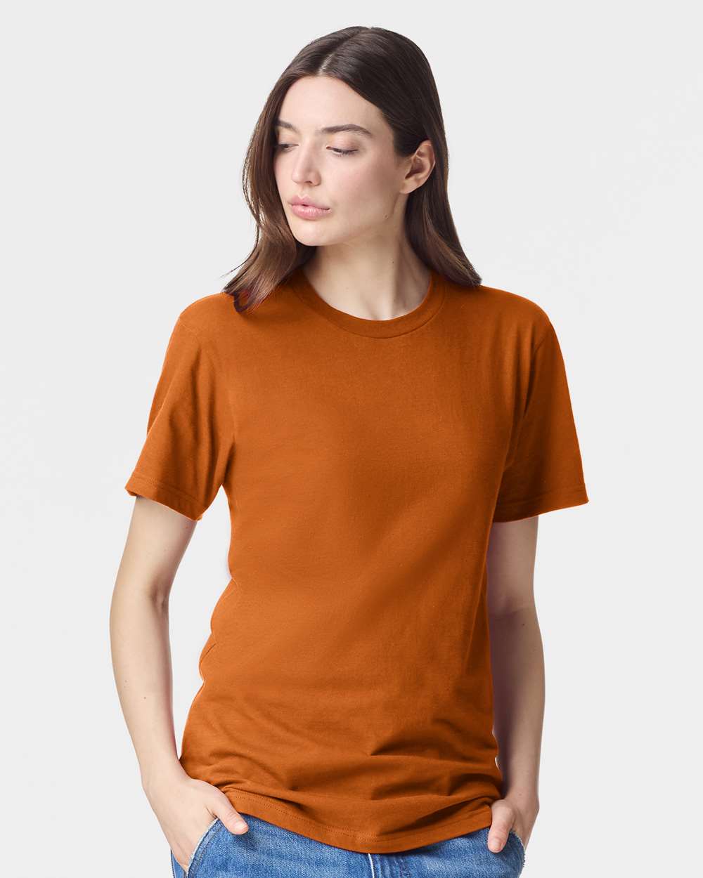 Fine Jersey Tee - OnModelFront - B00127223 - Rust
