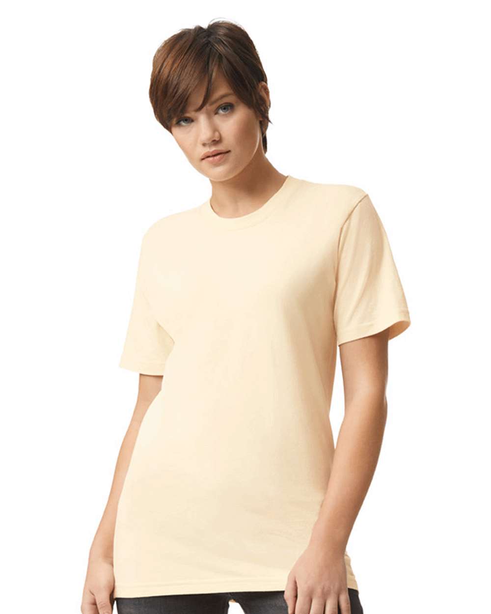 Fine Jersey Tee - OnModelFront - B00127233 - Cream
