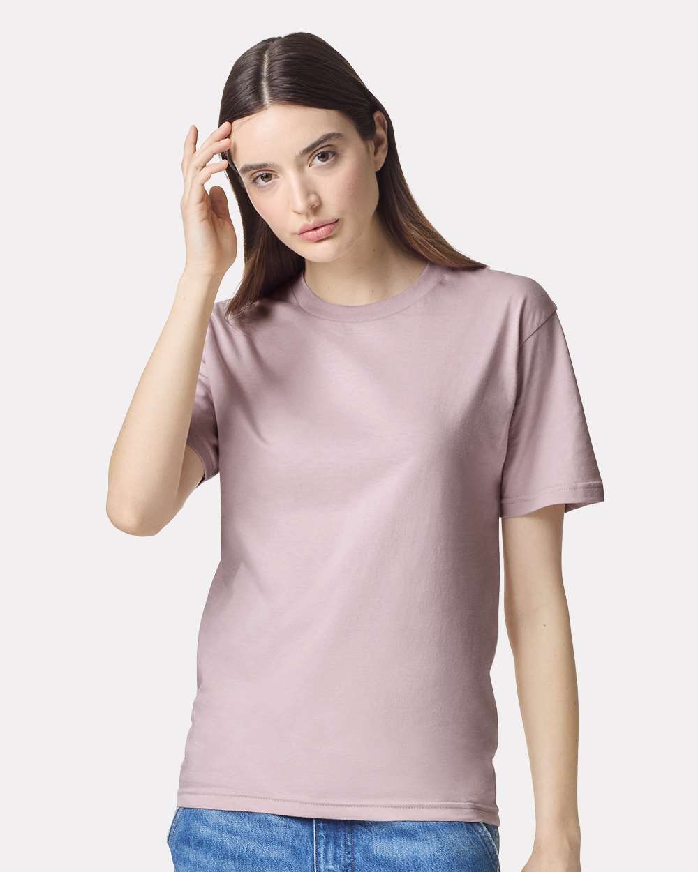 Fine Jersey Tee - OnModelFront - B00127273 - Blush