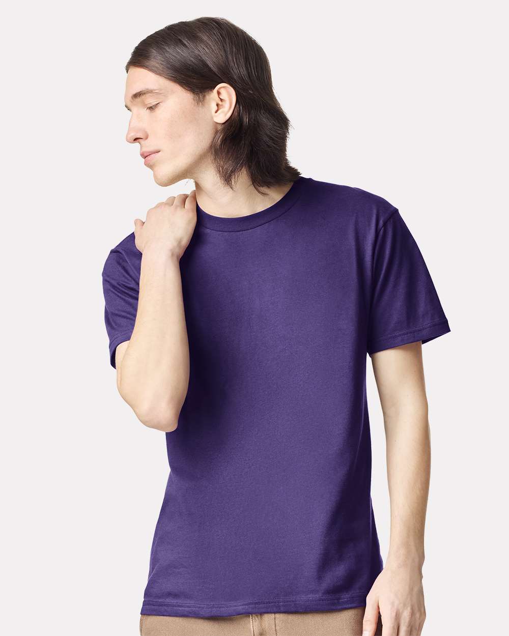 Fine Jersey Tee - OnModelFront - B00127343 - Grape