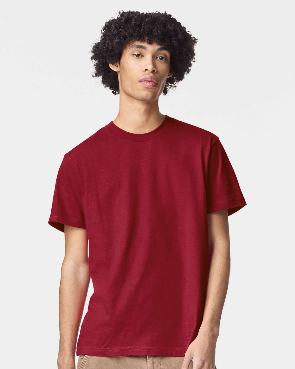 Fine Jersey Tee - OnModelFront - B00127393 - Cardinal