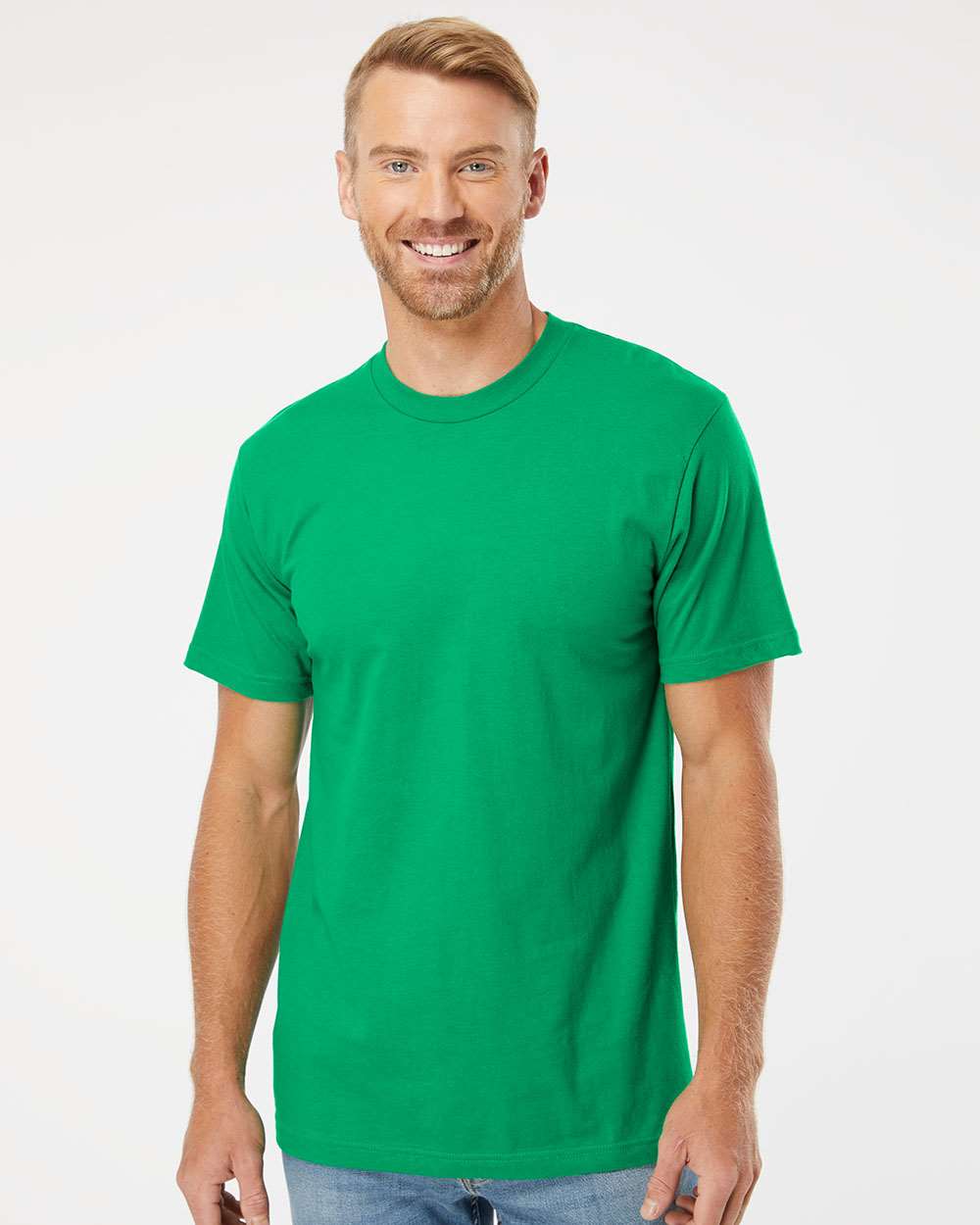 Fine Jersey Tee - OnModelFront - B00127603 - Kelly Green