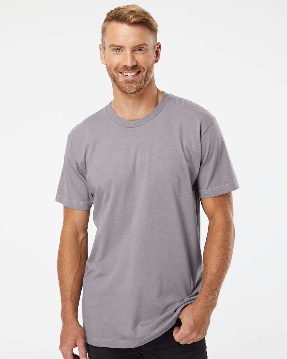 Fine Jersey Tee - OnModelFront - B00127633 - Slate