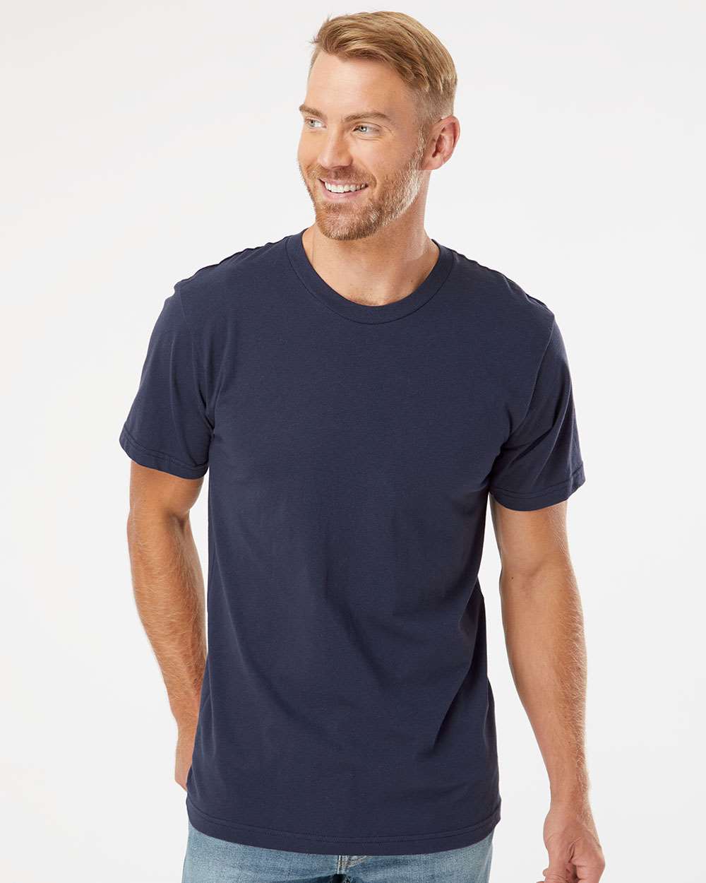 Fine Jersey Tee - OnModelFront - B00127652 - Navy