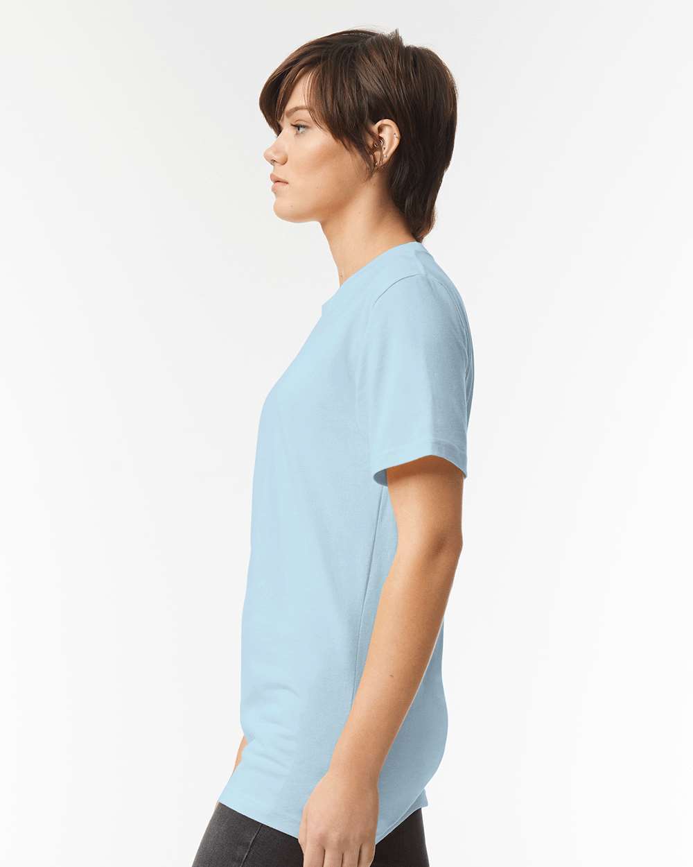 Fine Jersey Tee - OnModelSide - B00127203 - Powder Blue