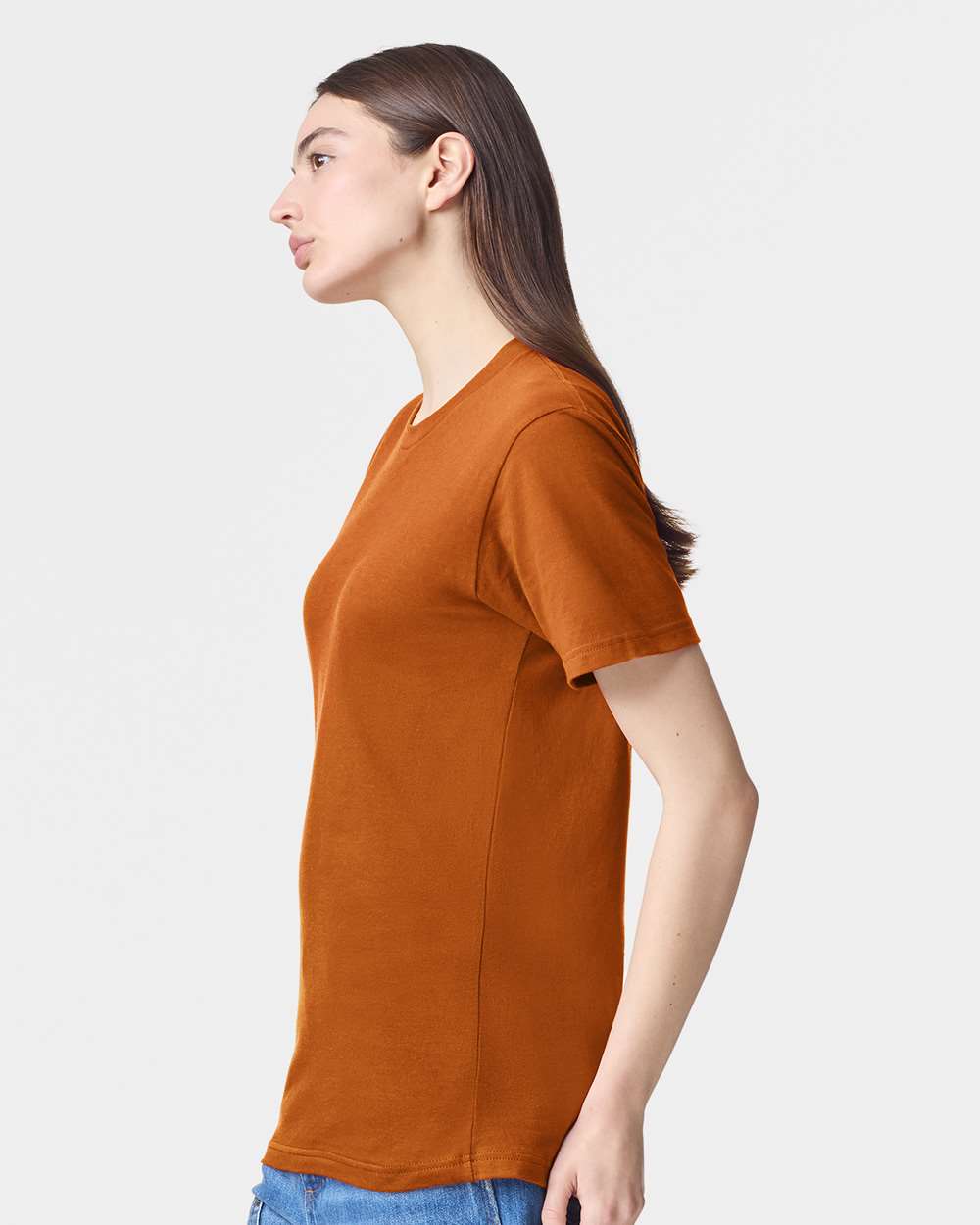 Fine Jersey Tee - OnModelSide - B00127223 - Rust