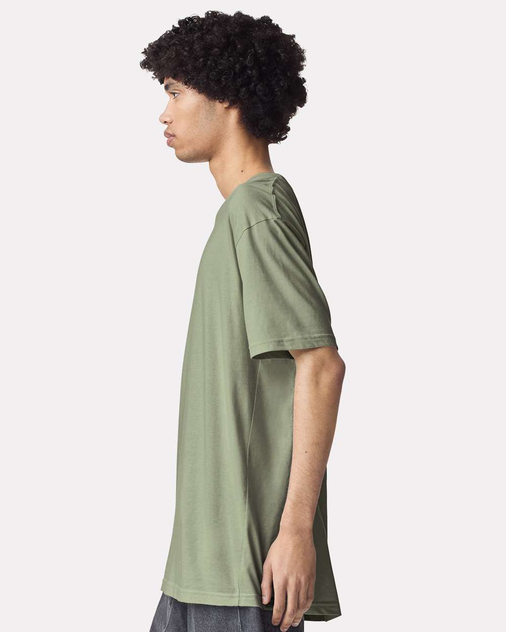 Fine Jersey Tee - OnModelSide - B00127373 - Sage
