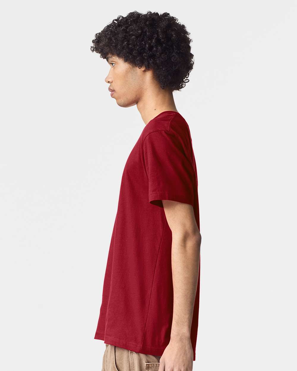 Fine Jersey Tee - OnModelSide - B00127393 - Cardinal