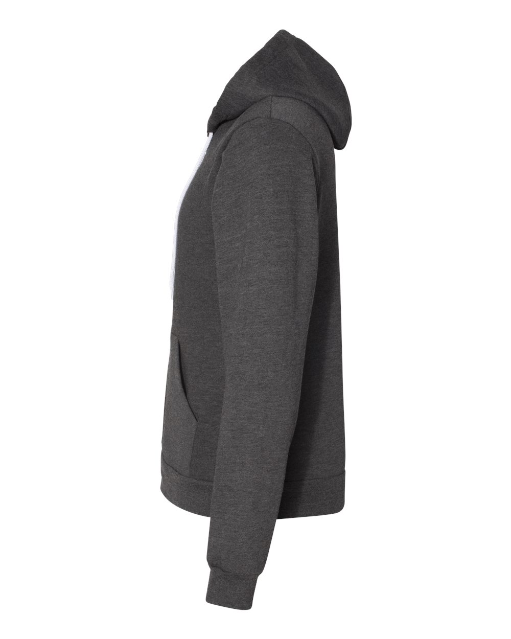 Unisex USA-Made Flex Fleece Full-Zip Hoodie - DirectSide - B00227581 - Dark Heather Grey