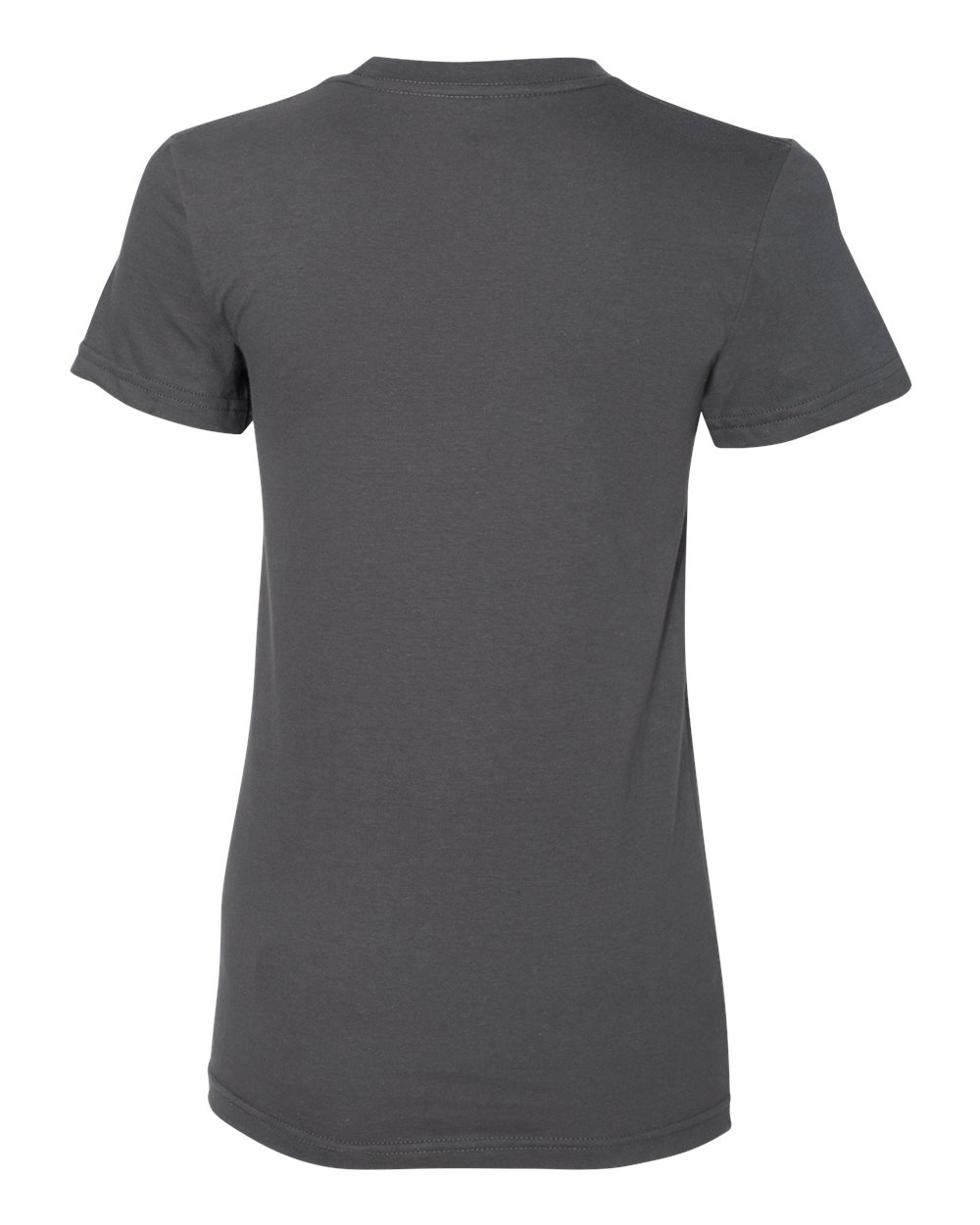 Women’s USA-Made Fine Jersey Tee - Back - B00327093 - Asphalt