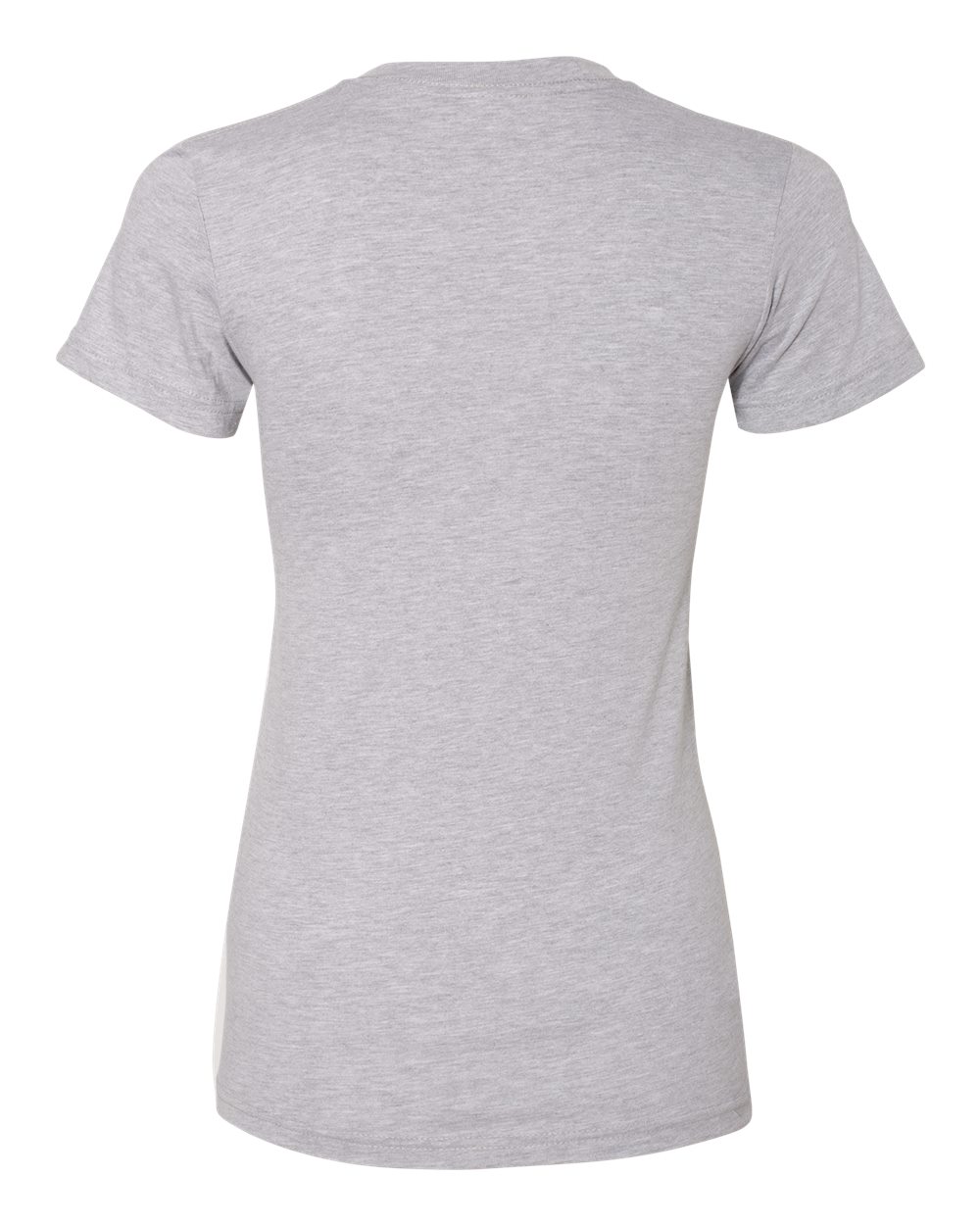 Women’s USA-Made Fine Jersey Tee - Back - B00327583 - Heather Grey