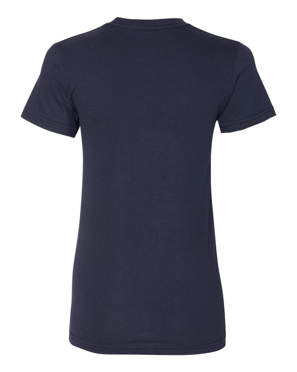 Women’s USA-Made Fine Jersey Tee - Back - B00327653 - Navy