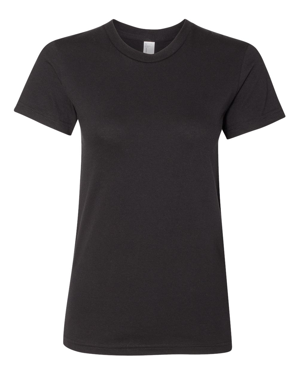 Women’s USA-Made Fine Jersey Tee - Front - B00327507 - Black