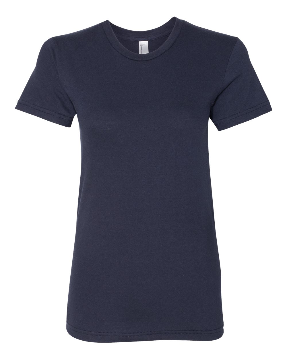Women’s USA-Made Fine Jersey Tee - Front - B00327653 - Navy