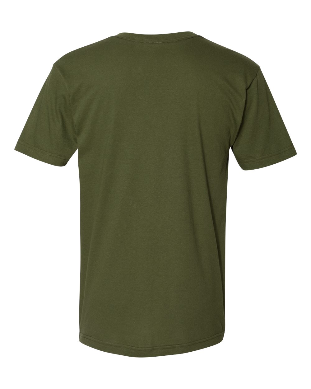Unisex Fine Jersey V-Neck Tee - Back - B00627641 - Olive