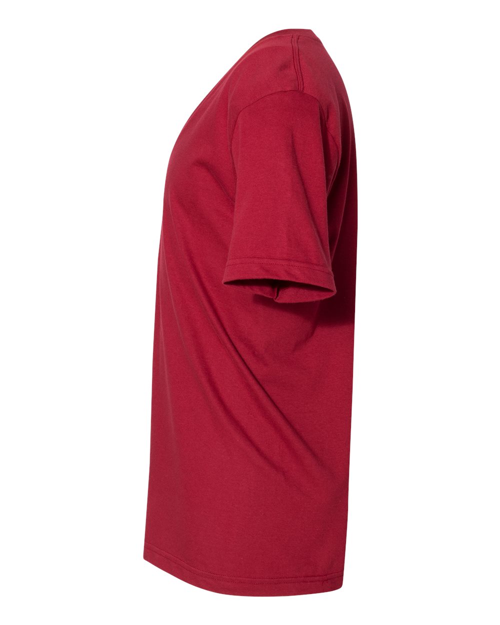 Unisex Fine Jersey V-Neck Tee - DirectSide - B00627851 - Cranberry