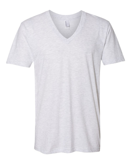 Unisex Fine Jersey V-Neck Tee - Front - B00627021 - Ash Grey
