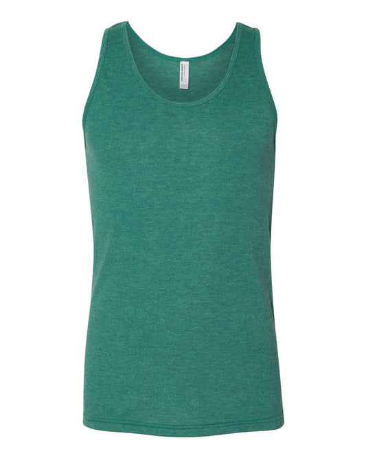 Unisex Triblend Tank - Front - B00927542 - Tri-Evergreen