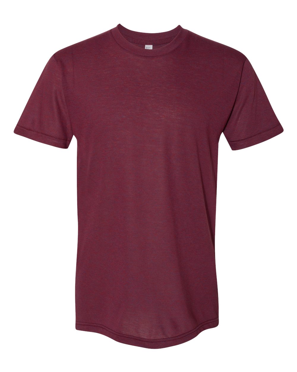 Unisex USA-Made Triblend Track Tee - Front - B01127852 - Tri-Cranberry