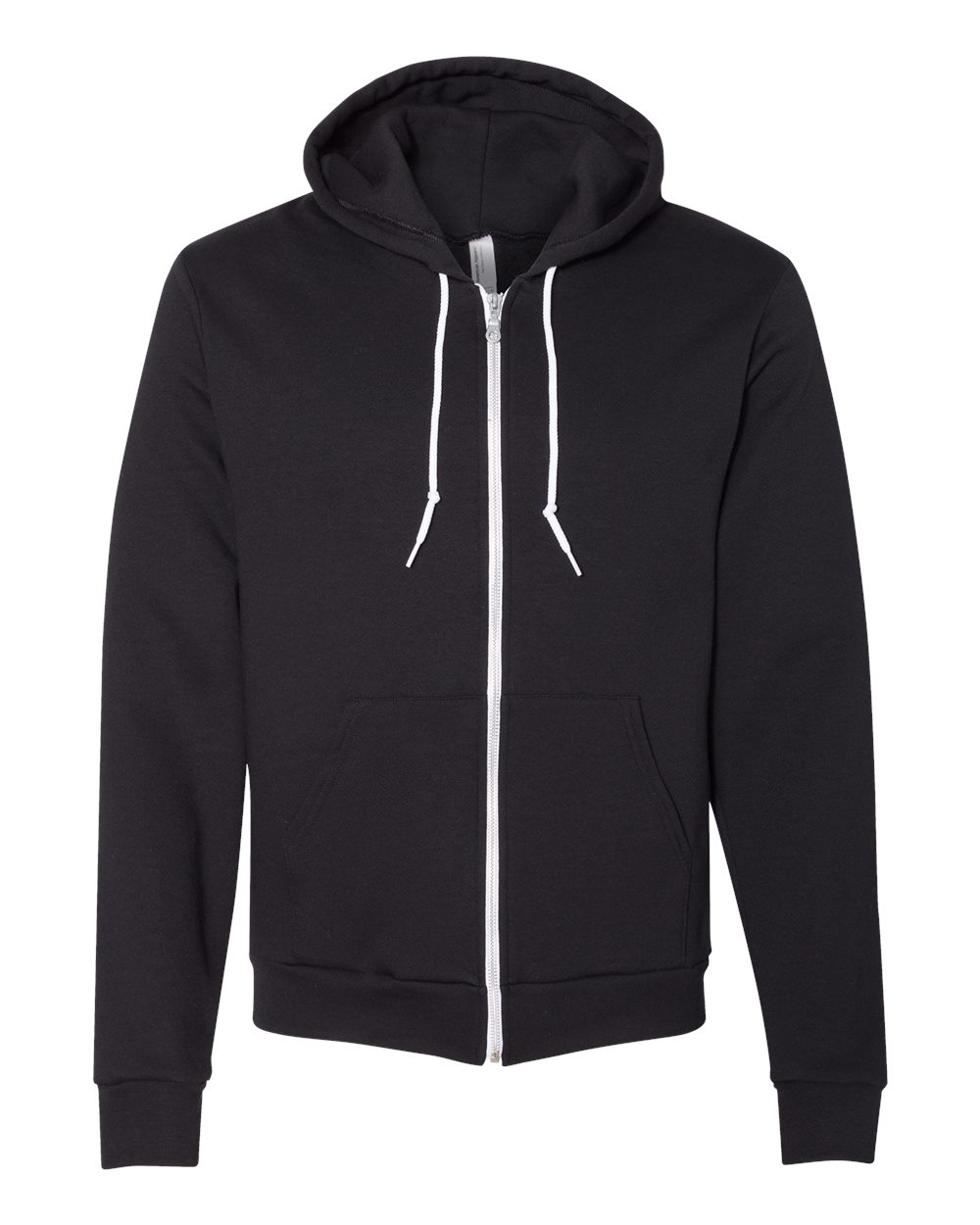 Unisex Flex Fleece Full-Zip Hoodie - Front - B01427504 - Black