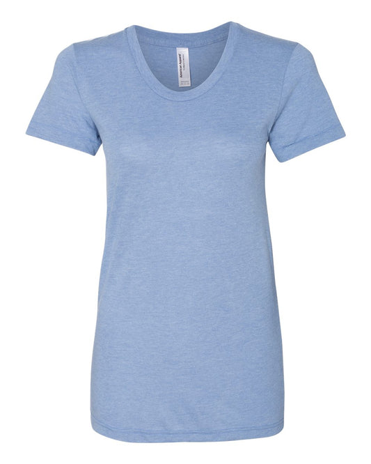 Women’s Triblend Track Tee - Front - B01627257 - Athletic Blue