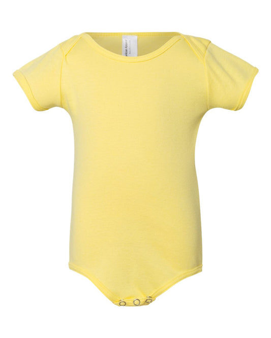 Infant Baby Rib Onesie - Front - B02227415 - Lemon