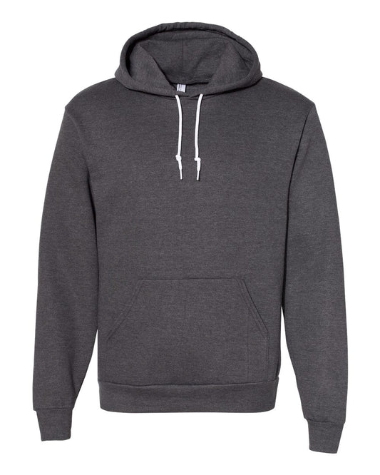 Unisex Flex Fleece Drop-Shoulder Hoodie - Front - B38527582 - Dark Heather Grey