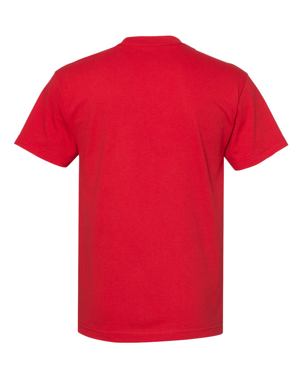 Unisex Heavyweight Cotton Tee - Back - B10027183 - Red