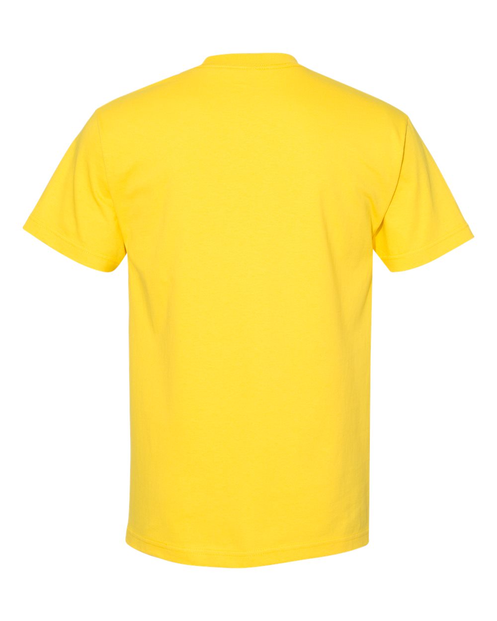 Unisex Heavyweight Cotton Tee - Back - B10027268 - Yellow