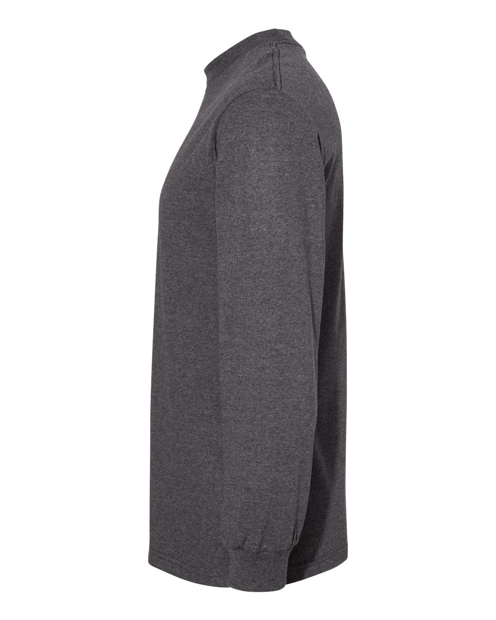 Unisex Heavyweight Cotton Long Sleeve Tee - DirectSide - B13027103 - Heather Charcoal