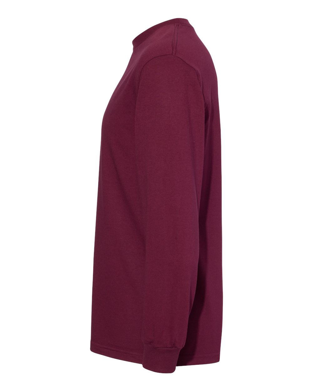 Unisex Heavyweight Cotton Long Sleeve Tee - DirectSide - B13027533 - Burgundy