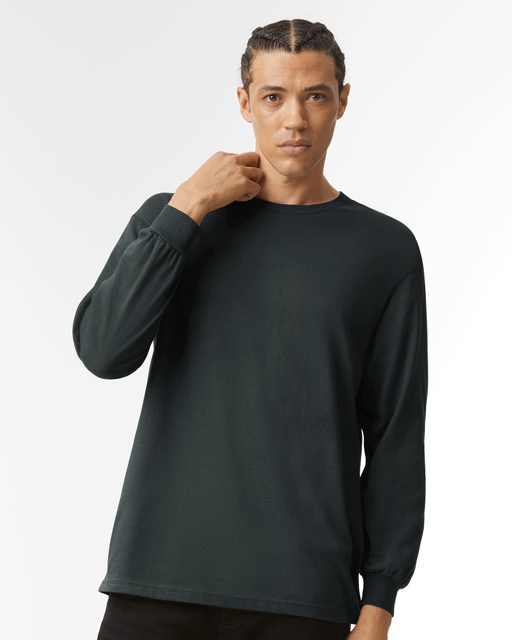Unisex Heavyweight Cotton Long Sleeve Tee - styleImage