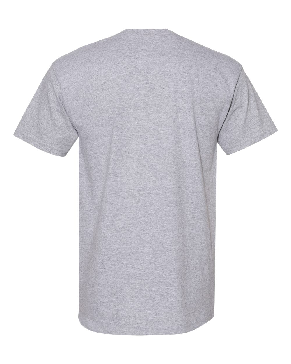Unisex Midweight Cotton Tee - Back - B12027093 - Heather Grey