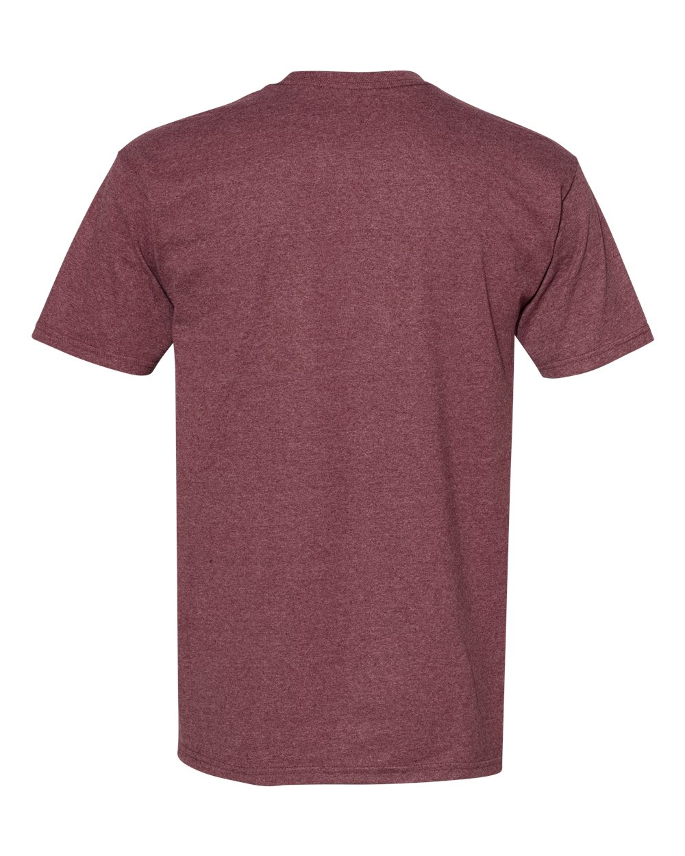 Unisex Midweight Cotton Tee - Back - B12027107 - Heather Burgundy