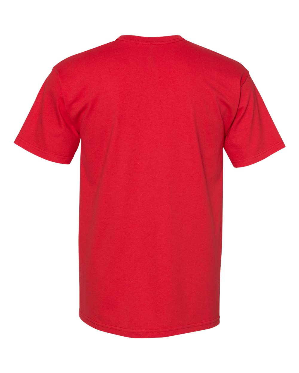 Unisex Midweight Cotton Tee - Back - B12027133 - Red