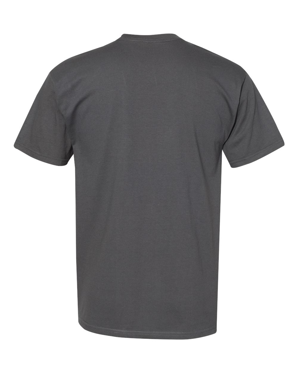 Unisex Midweight Cotton Tee - Back - B12027582 - Charcoal