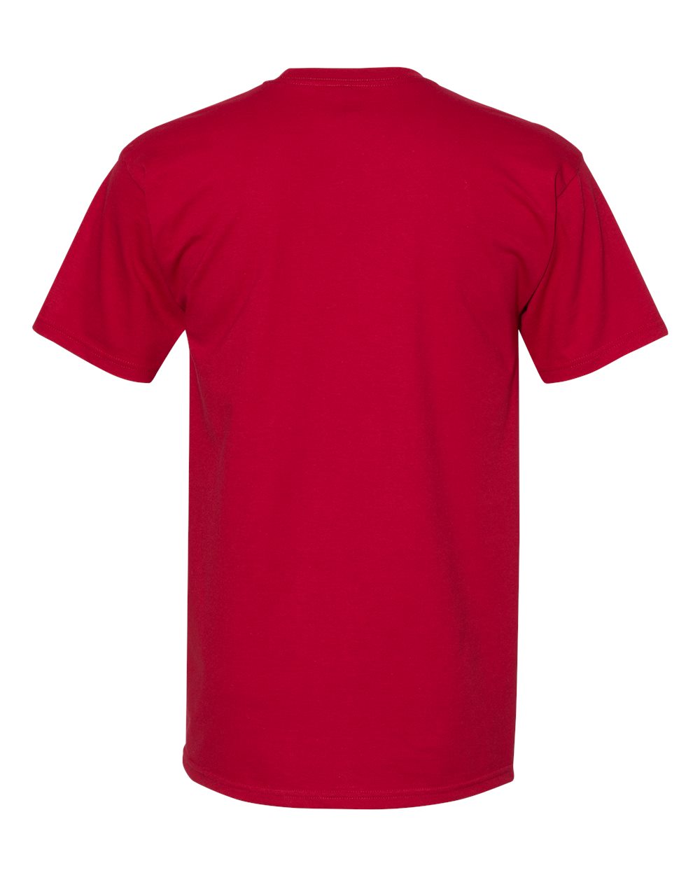Unisex Midweight Cotton Tee - Back - B12027702 - Cardinal