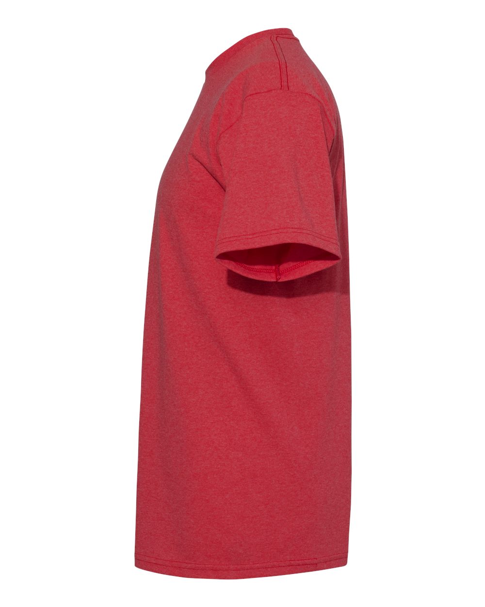 Unisex Midweight Cotton Tee - DirectSide - B12027142 - Heather Red