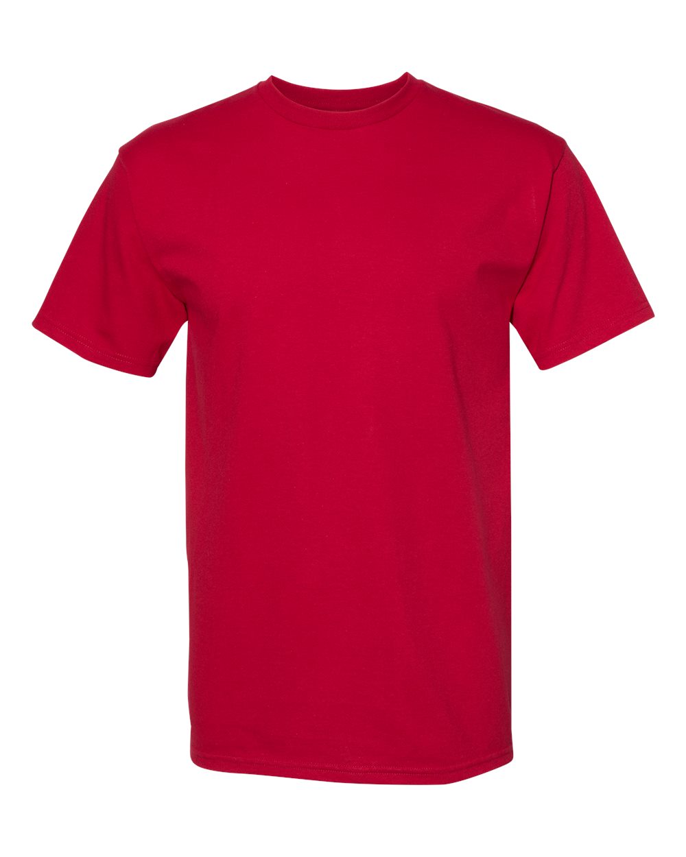 Unisex Midweight Cotton Tee - Front - B12027702 - Cardinal