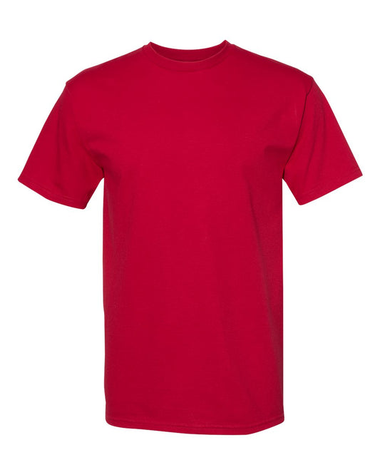 Unisex Midweight Cotton Tee - Front - B12027702 - Cardinal