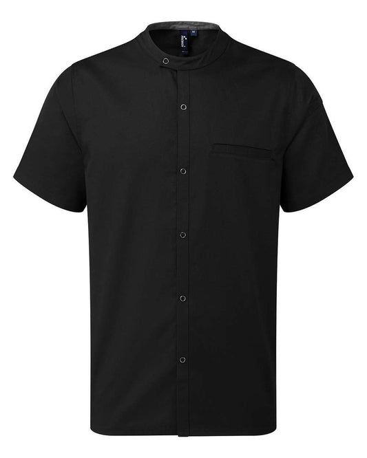 Men's Chef Recycled Shirt - Front - B412A1503 - Black