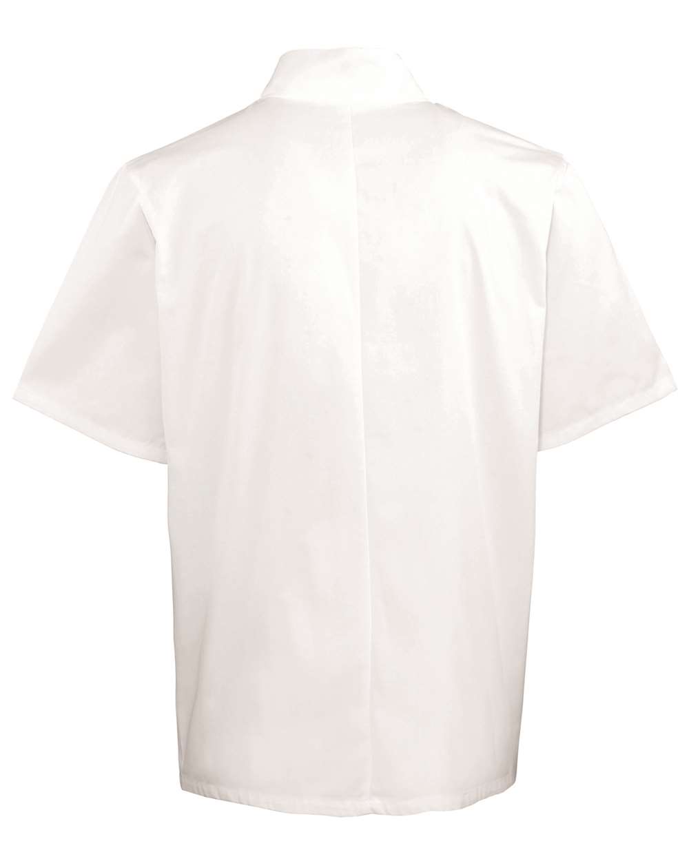 Unisex Ten Studded Front Short Sleeve Chef Coat - Back - B410A1002 - White