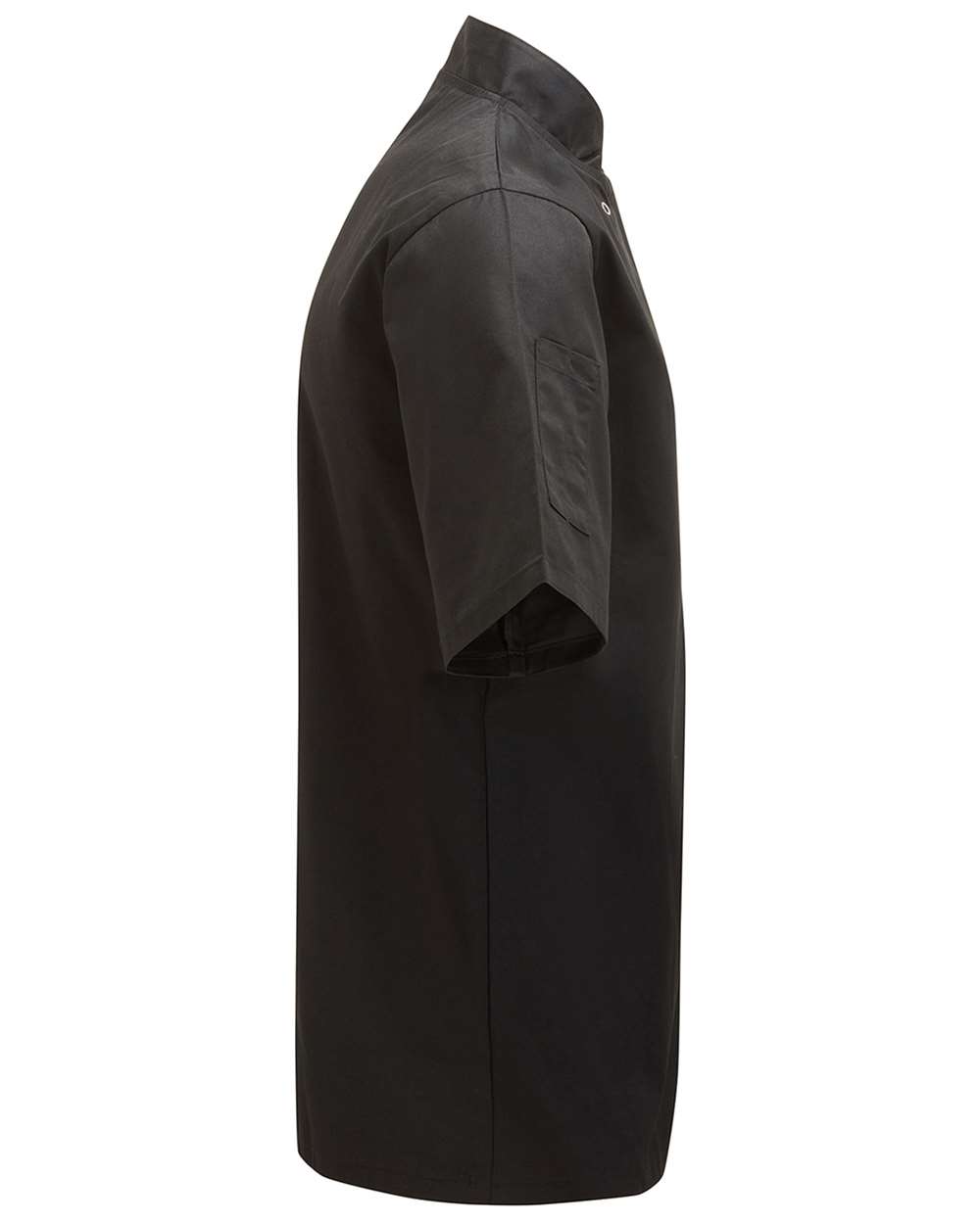 Unisex Ten Studded Front Short Sleeve Chef Coat - DirectSide - B410A1502 - Black